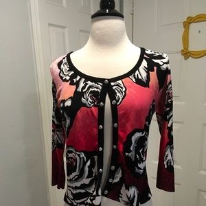 WHBM Button Down 3/4 sleeved sweater